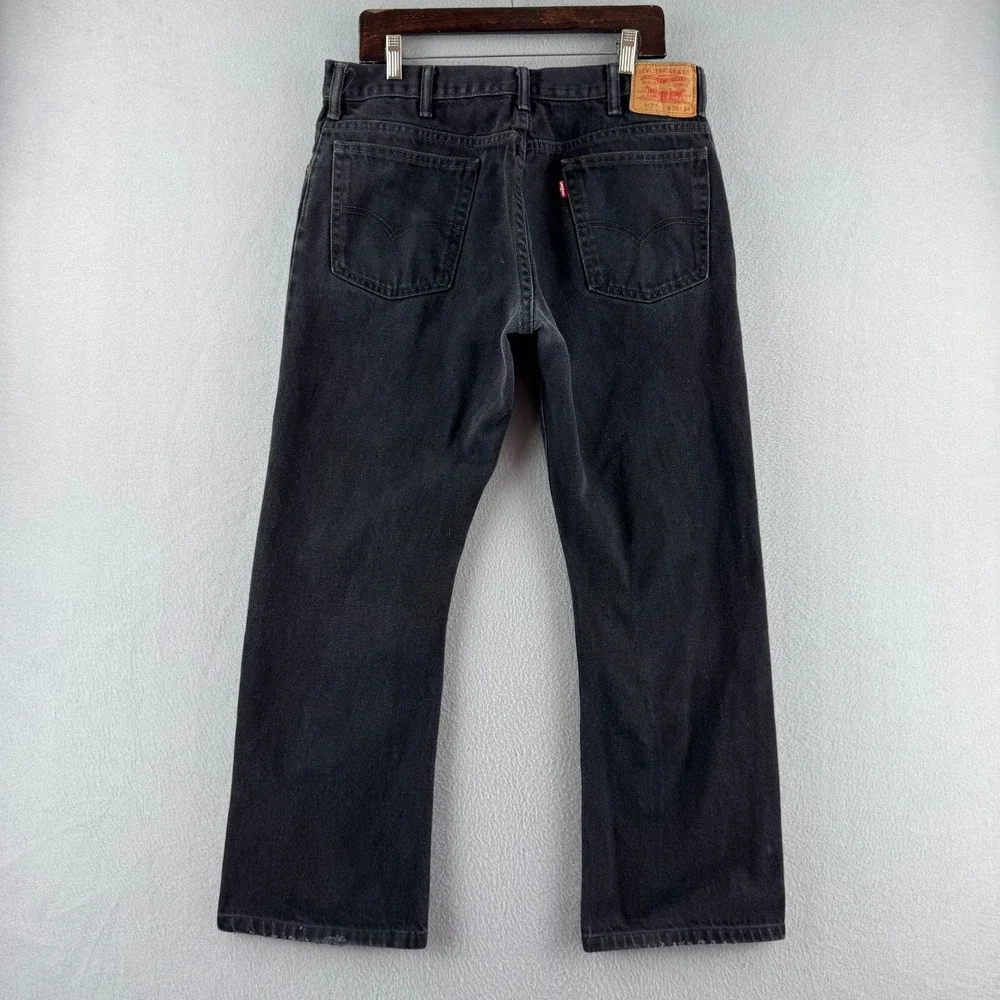 Levis Jeans Mens 36x34 (Fits 35x29) Black Denim 517 Bootcut